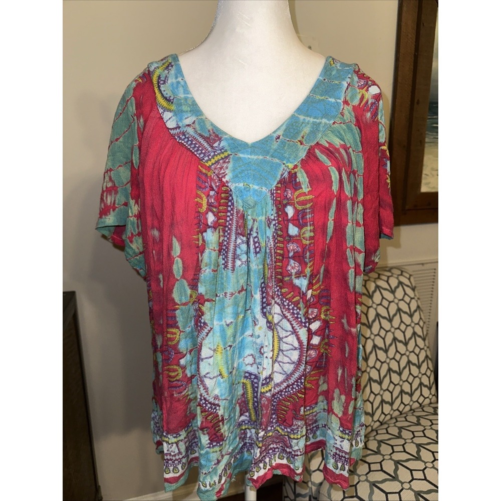 Greater Good Womens S/M Shirt Boho Beachy Blouse